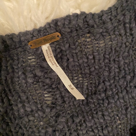 M Dark Grey Knit Free People Sweater - Picture 3 of 4